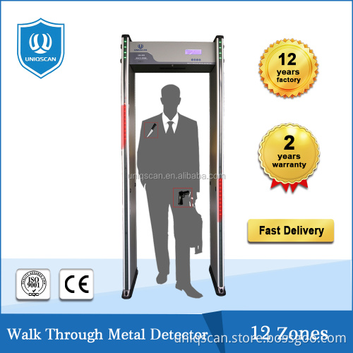 Indoor Used 6/12/18zones Metal Detector Security Gate